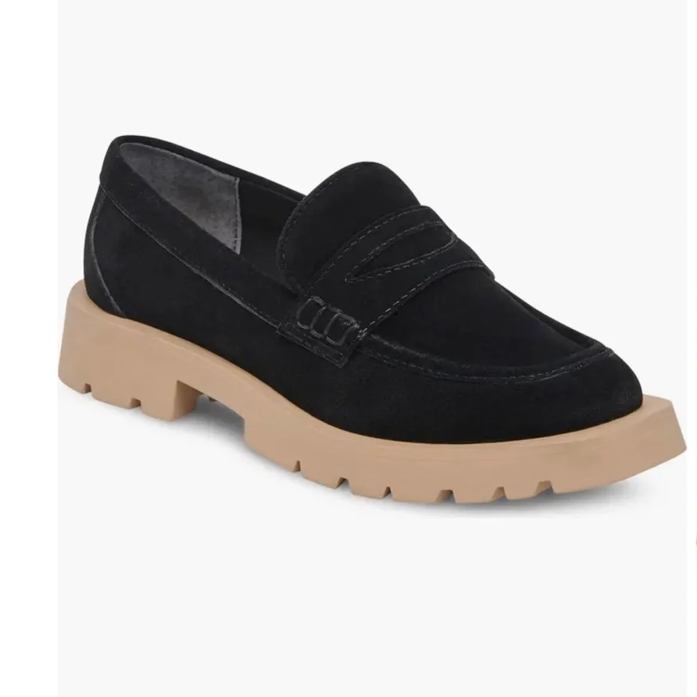 NWOT Dolce Vita ELIAS Women’s Slip on Loafer Lug Soles Suede Flats Size 9.5